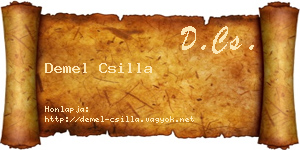 Demel Csilla névjegykártya