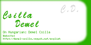 csilla demel business card